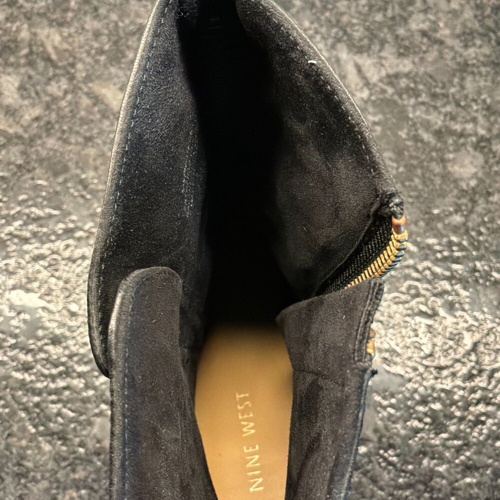 Nine West Women's black leather booties "Protege" size 8.5M - Picture 7 of 10